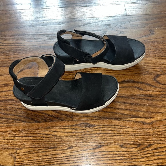 Dr. Scholl's Women’s US 6M Black Adjustable Strappy Slingback‎ Platform Sandal - Picture 1 of 12